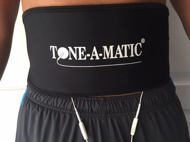 Man wearing Tone-A-Matic Abdominal Belt