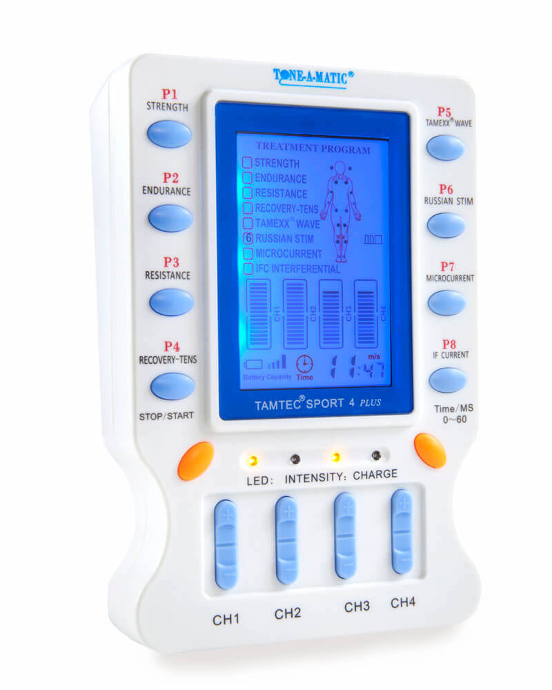 Electric Muscle Stimulator Machine with EMS, TENS, Interferential Current (IFC), Russian Stimulation, Micro-Current