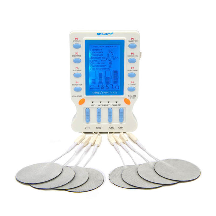 Electric Muscle Stimulator TAMTEC SPORT 4 with Self-Adhesive Electrode Pads