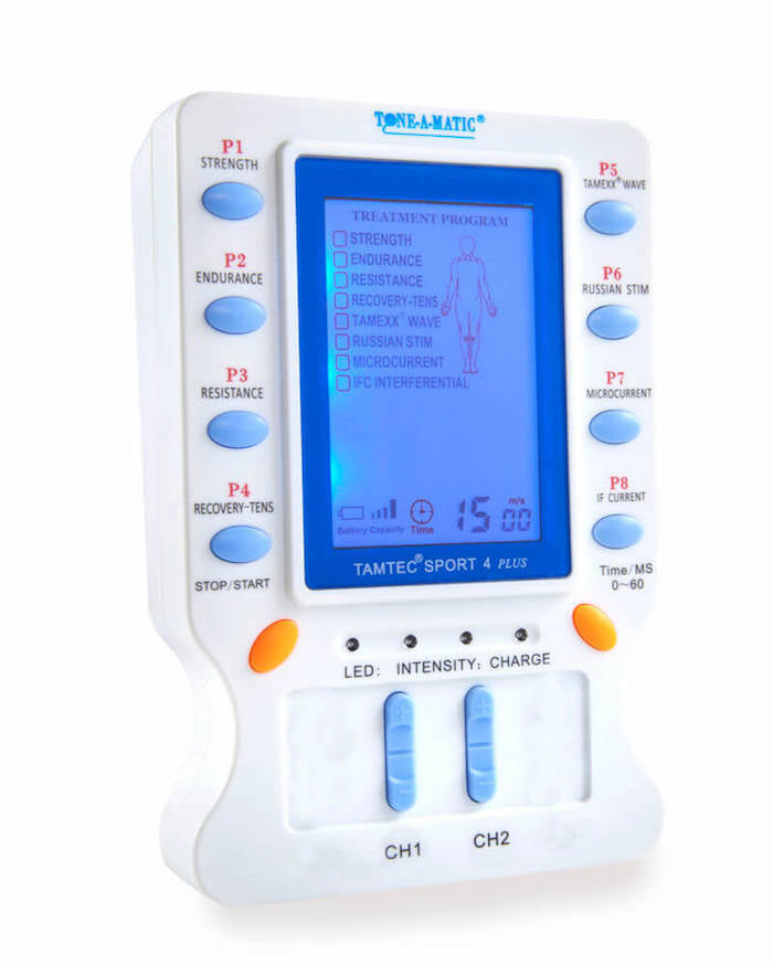 Electronic Muscle Stimulator Machine with EMS, TENS, IFC Interferential Current, Russian Stimulation, Micro-Current